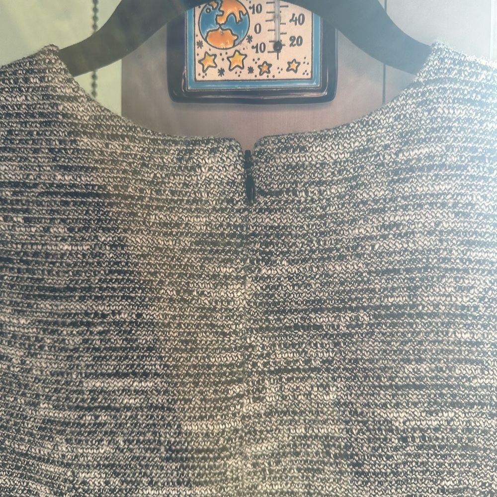 LOFT | Tweed Gray & White Textured Women's Dress Size 2P - Picture 7 of 7